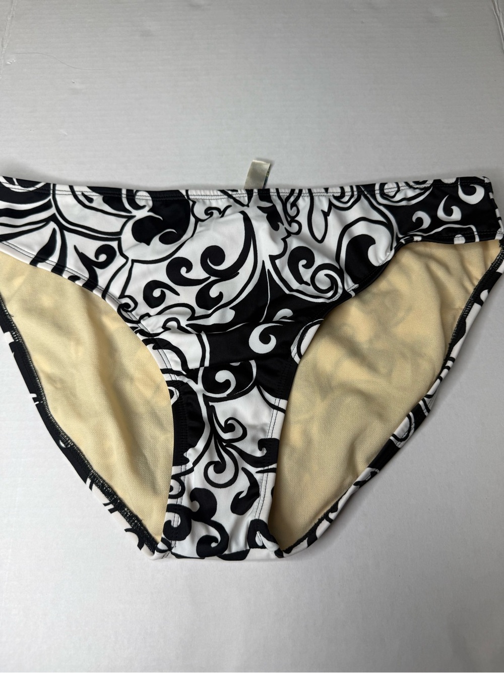 24th & Ocean Swimsuit Bottoms Black & White Printed Size XL NEW